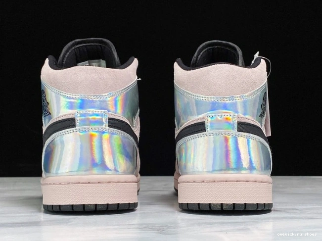 Cheap Iridescent Powder (W) BQ6472-602 Dirty Mid Air Jordan 1 0703